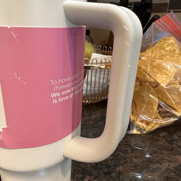 Owala White and Pink Insulated Tumbler 2 in 1 lid Travel Mug Hot and Cold Drinks - Picture 8 of 10